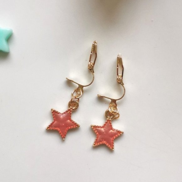 **NEW STAR Small CLIP-ON EARRINGS YOU PICK COLOR! - Pretty CLIP ON fun flirty - Picture 4 of 4